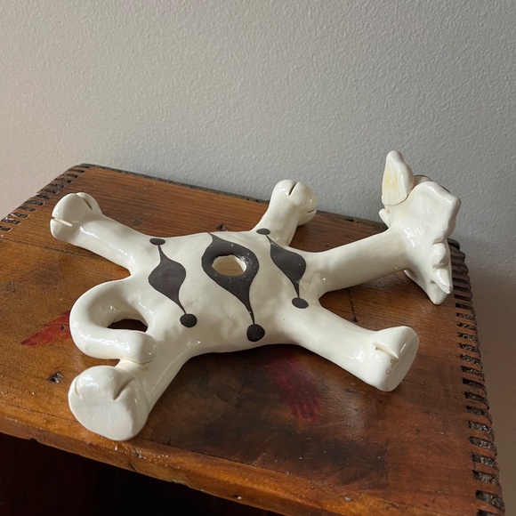 Vintage 90s Handmade Ceramic Cat Candle Holder - Picture 4 of 7